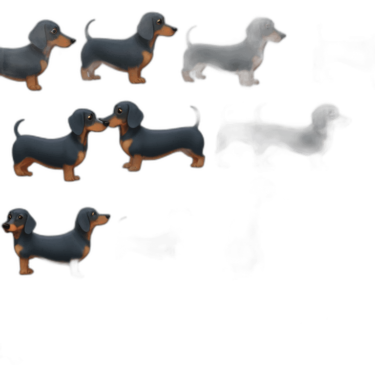 perro blue daschund perfil entero emoji