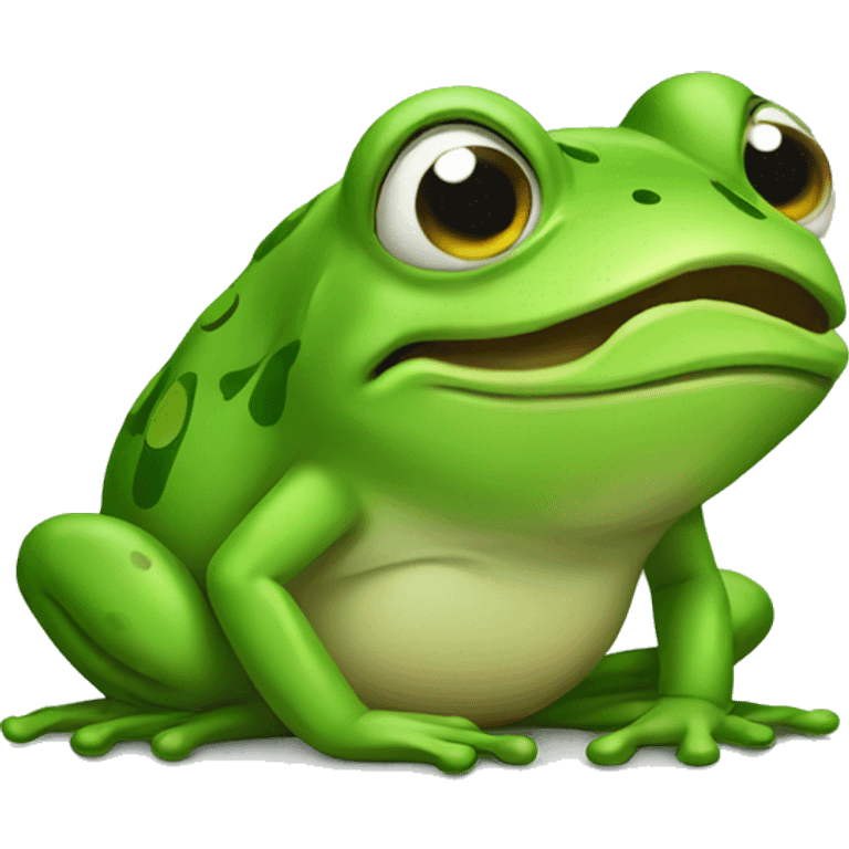 tired frog emoji