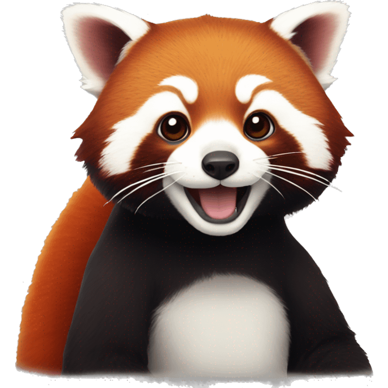 red panda with a yellow star emoji