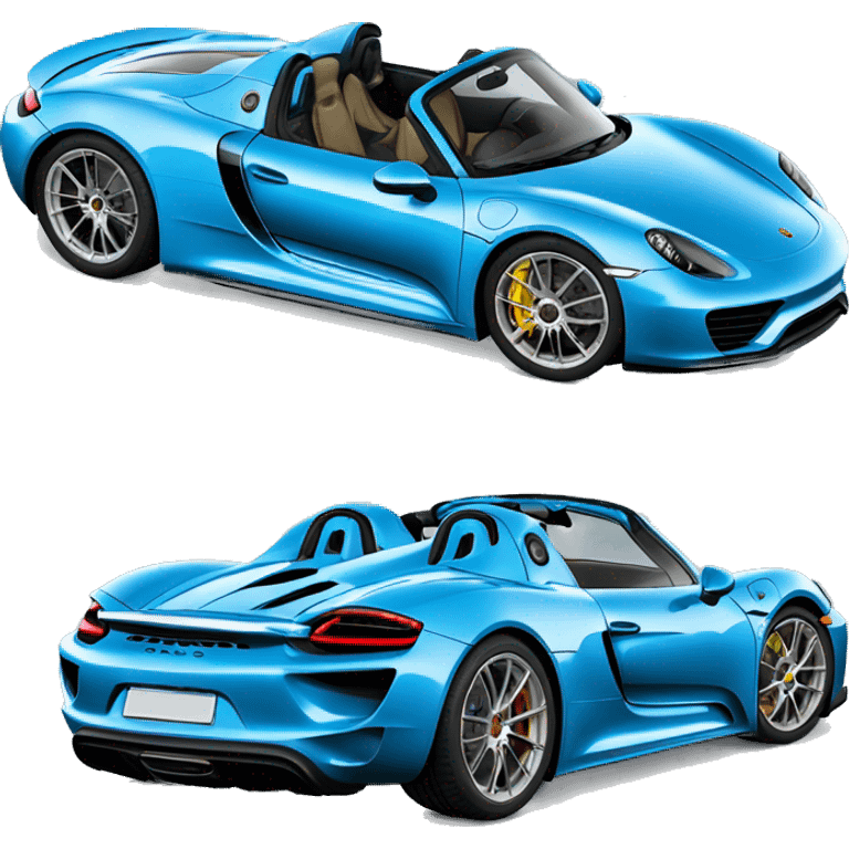 porsche 918 boxster blue  emoji