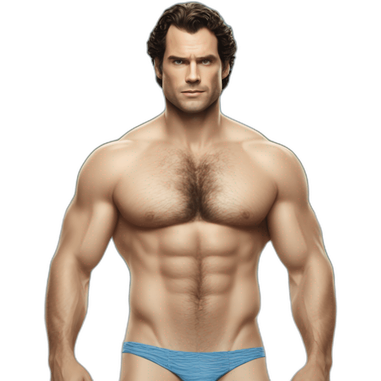 Henry Cavil hairy whole body beach campaign emoji