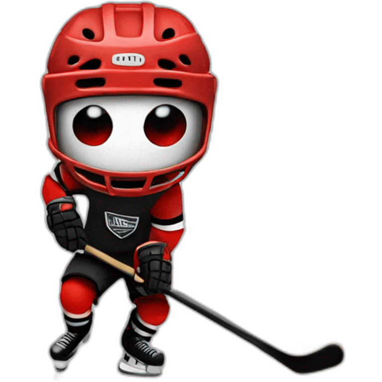 guy in a hockey mask with red running from the eyes emoji