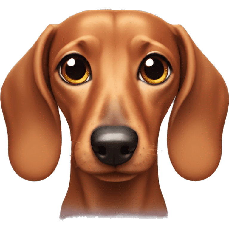 a dachshund with erect ears emoji