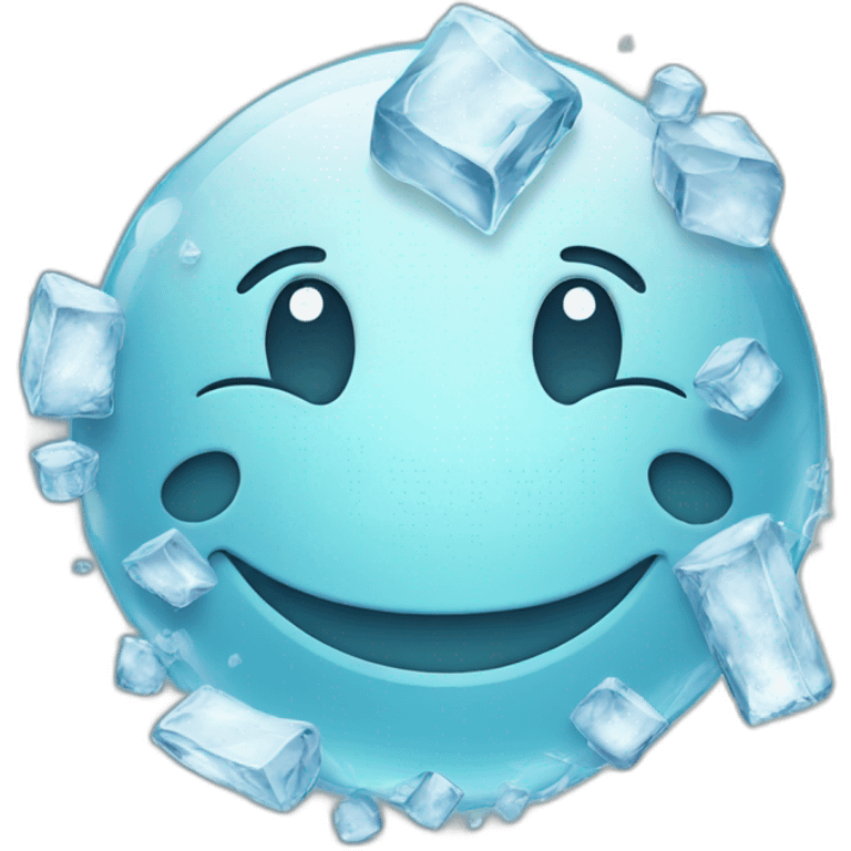 smile with ice emoji