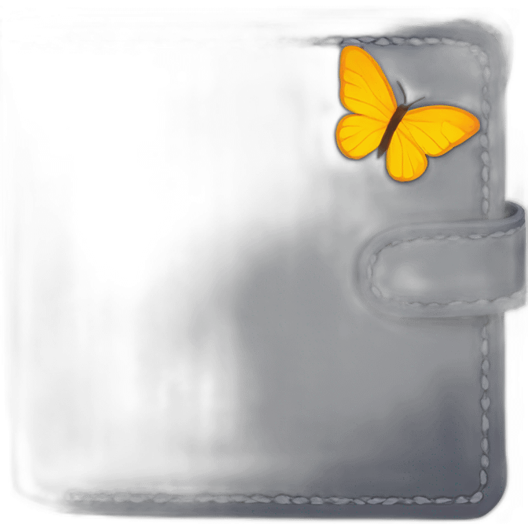 wallet with a butterfly exiting from it emoji