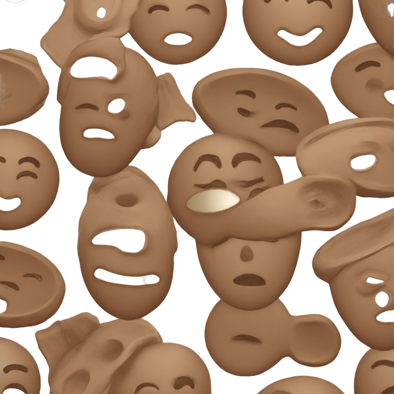 vintage brown artist palette emoji