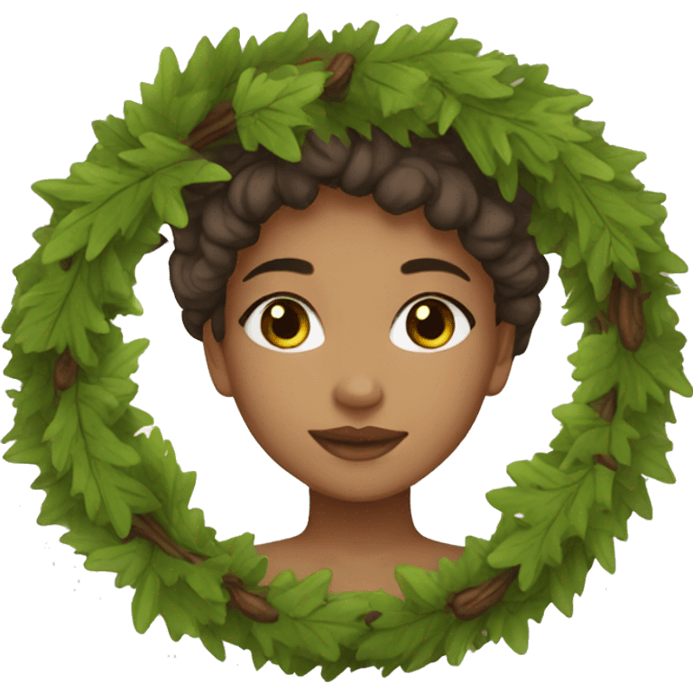 oak wreath girl lightskin emoji