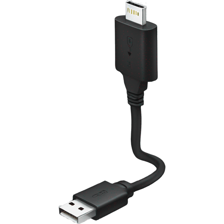 Black usb cable emoji