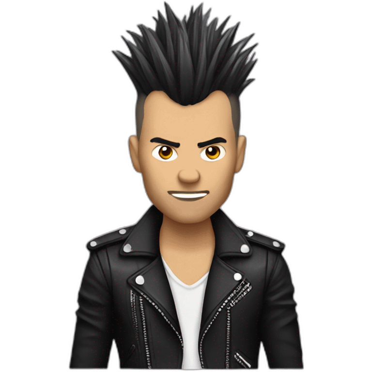 punk rock star with mohawk hair style emoji