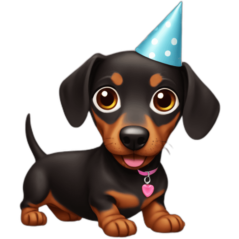 Dachshund birthday emoji