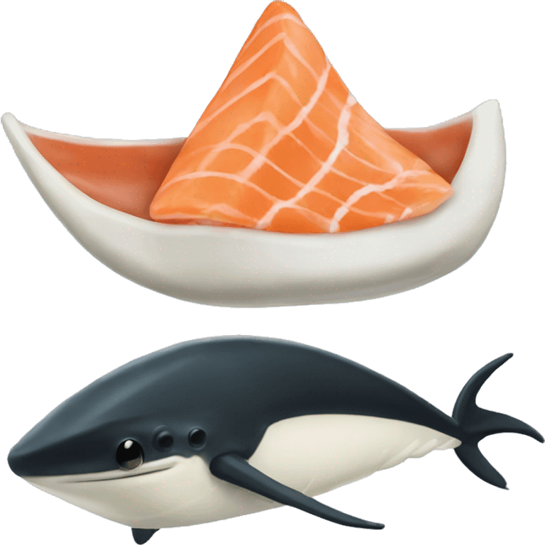 a sushi manta ray emoji