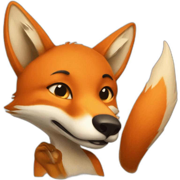 drinking fox emoji