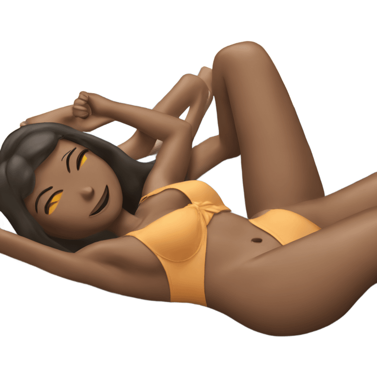 Two women sunbathing  emoji