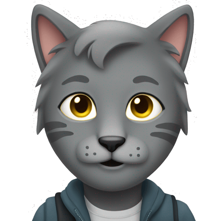 grey cat with me emoji