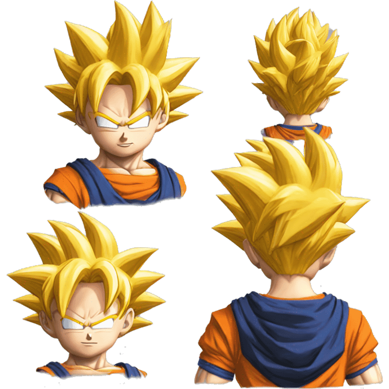 La tete de goku de dragon ball z emoji