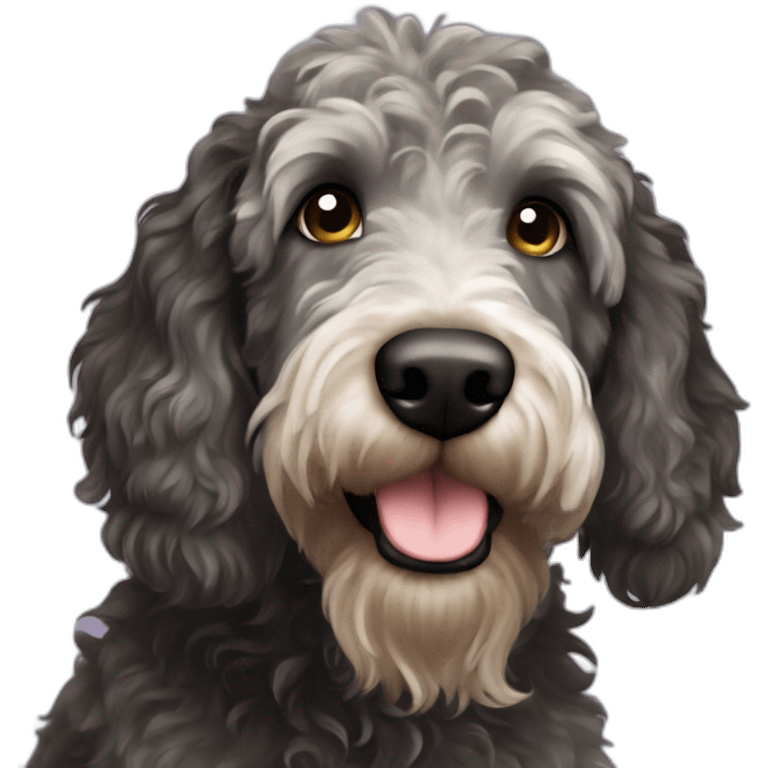 merle black labradoodle emoji