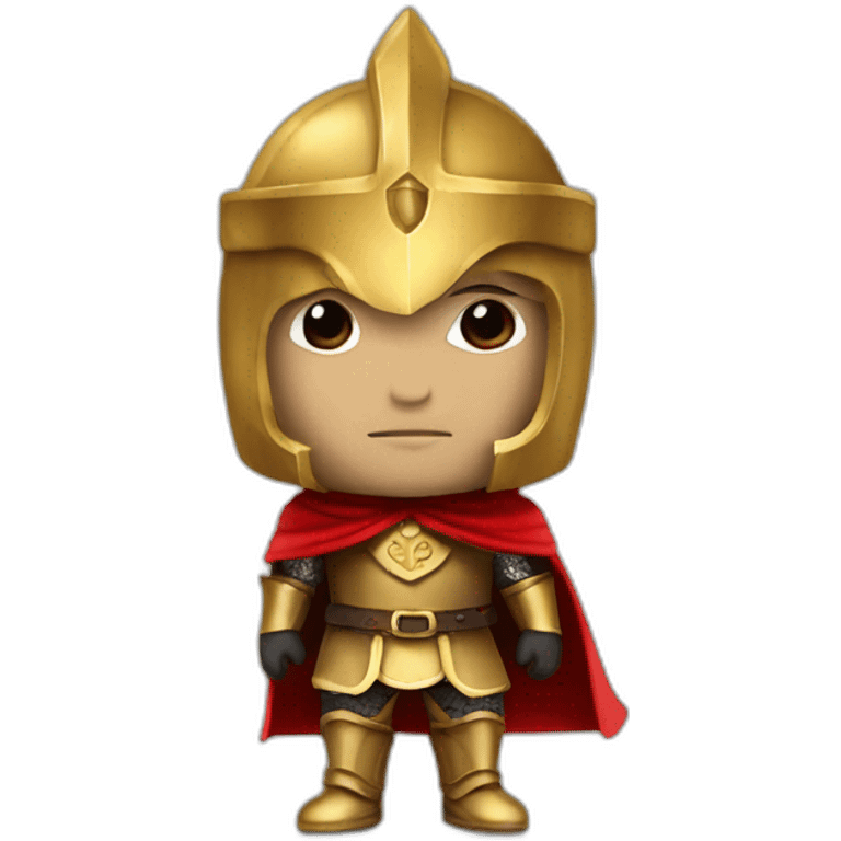 golden knight with red cape emoji