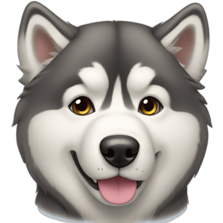 Cute Alaskan malamute emoji