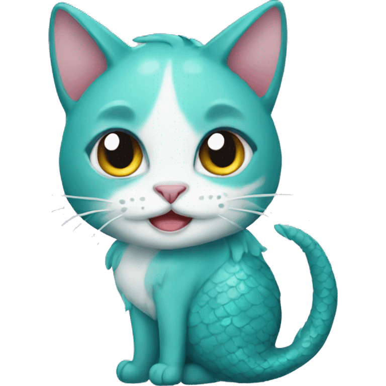 Mermaid cat emoji