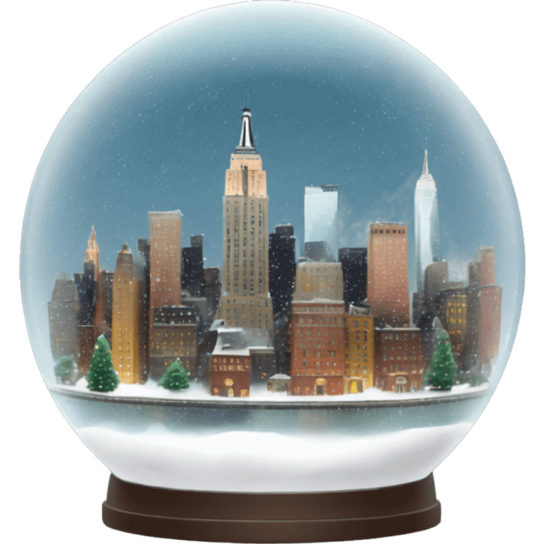 new york city snow globe, 4k, no background emoji