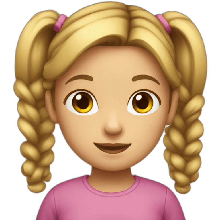 a little girl with two ponytails emoji