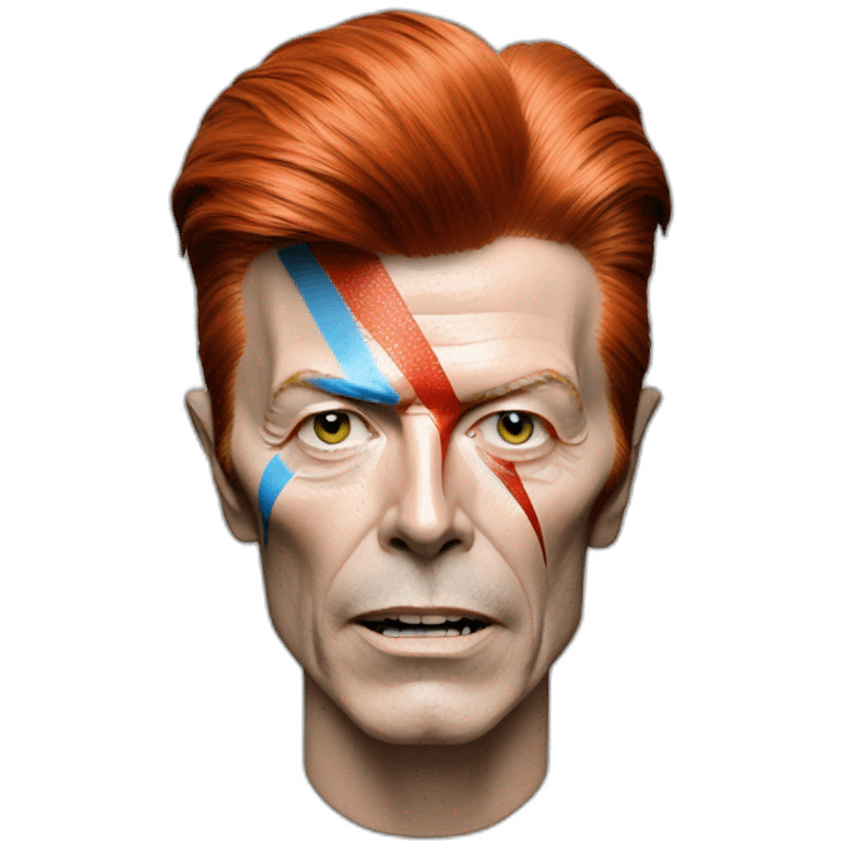 A TOK emoji of david bowie aladdin sane, grey background emoji