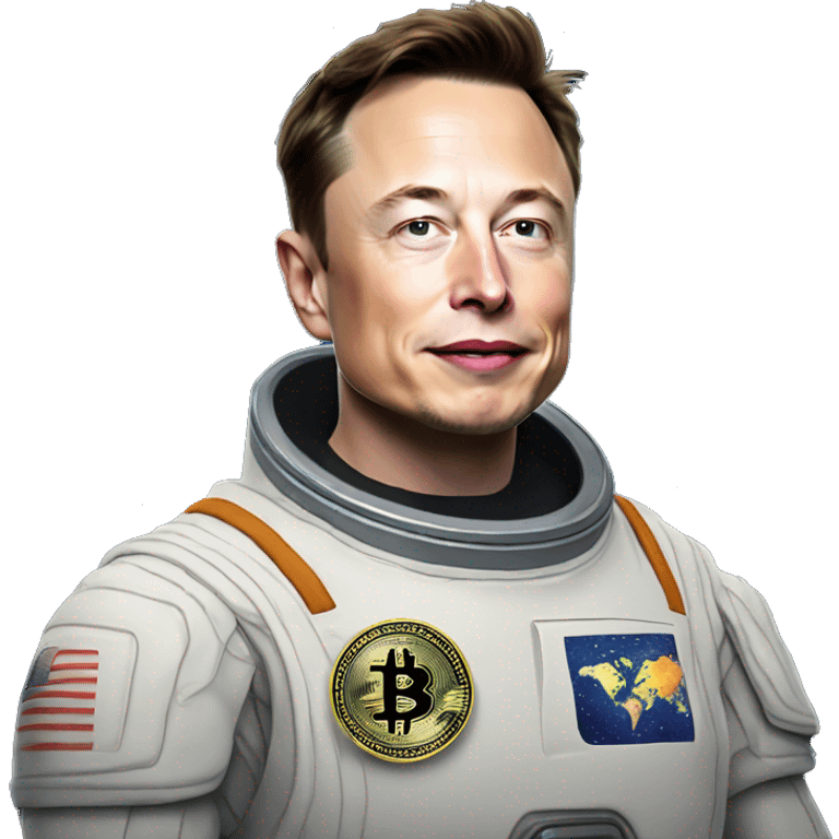 Elon Musk Bitcoin Moon emoji