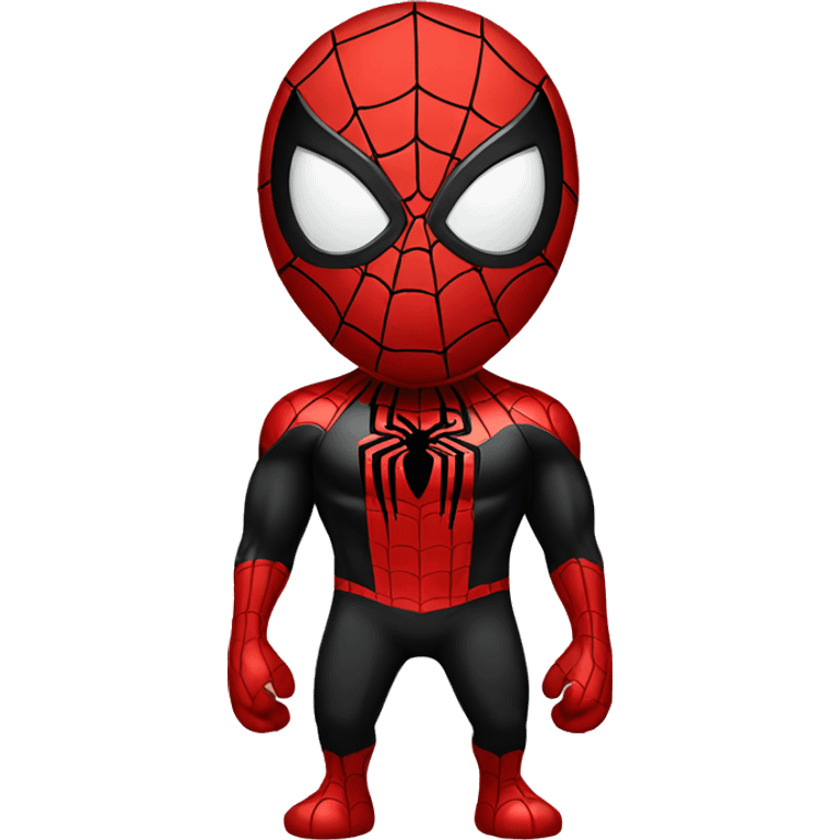 Black and red spiderman emoji