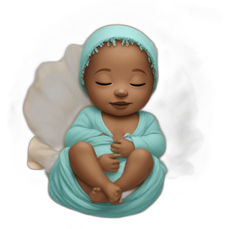 newborn in boho style emoji