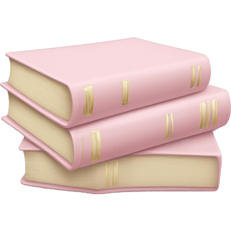 pale pink classic book stack emoji