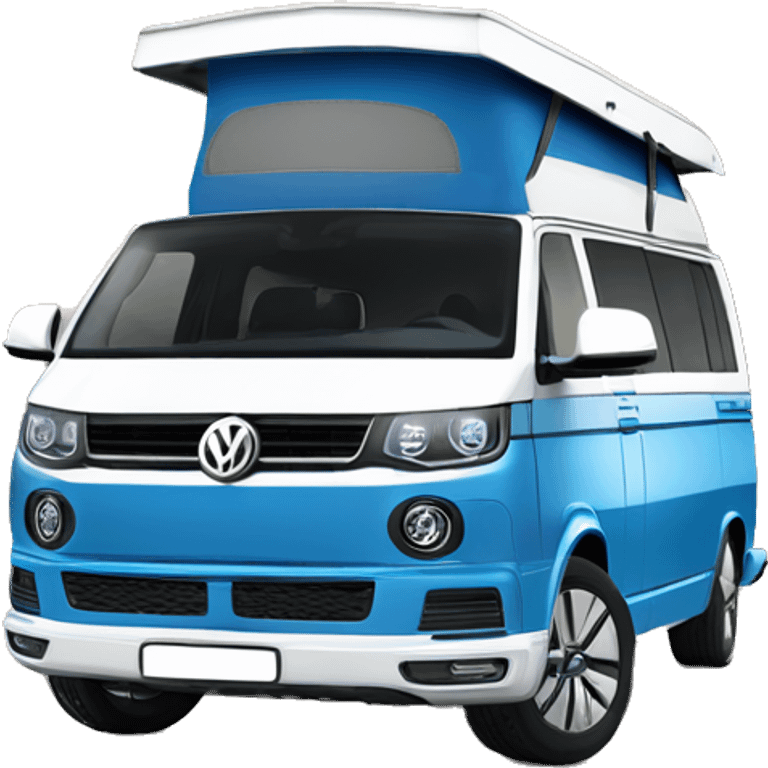 VW T6.1 California camping bus VW blue white emoji