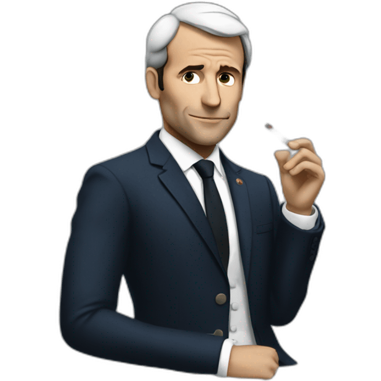 macron smoking emoji