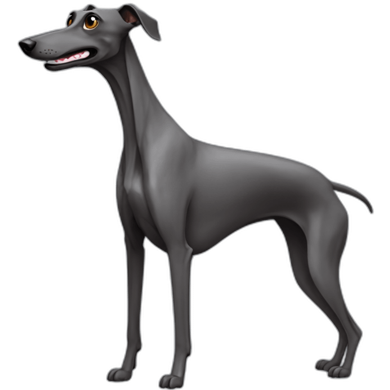 Galgo español atigrado oscuro emoji