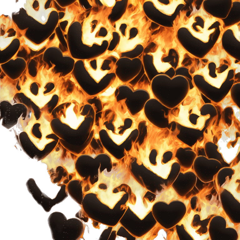 Black heart on fire emoji