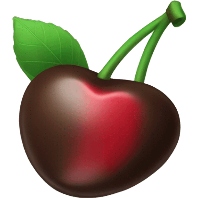 Cherry and dark chocolate  emoji