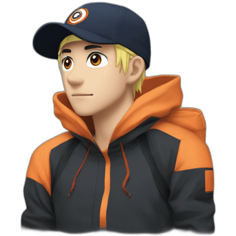 fait moi Naruto avec une casquette nike emoji