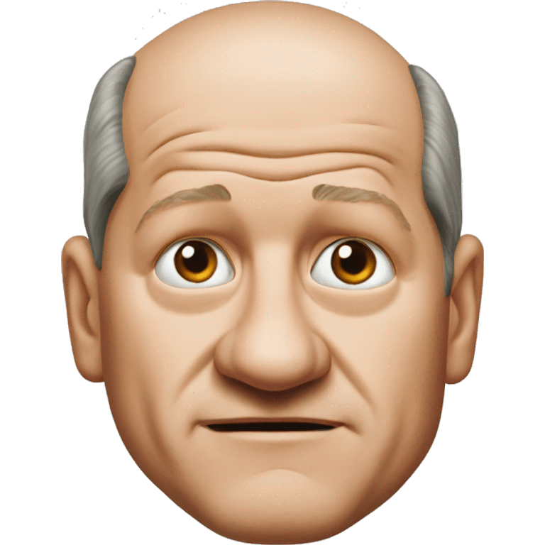 photorealistic Olaf Scholz shrugs emoji