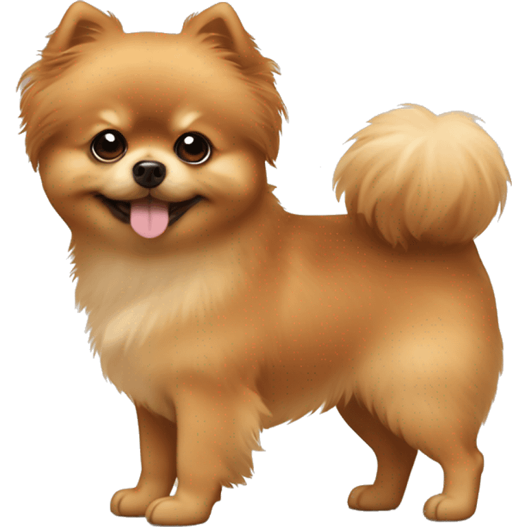 A pomeranian boo (light brown) and maltipoo (brown) emoji