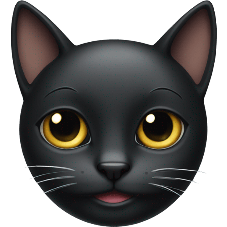 Black cat smirking emoji