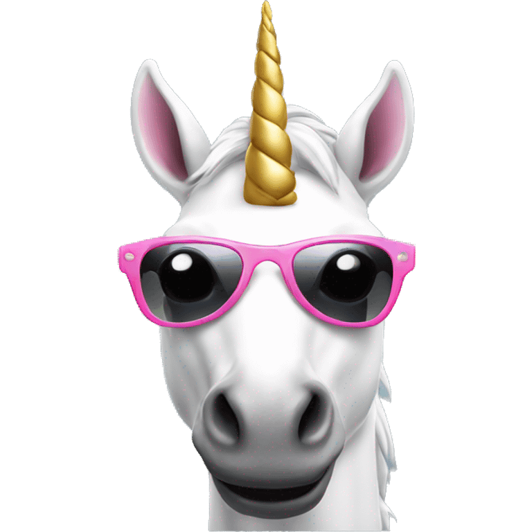 unicorn with sun glasses emoji