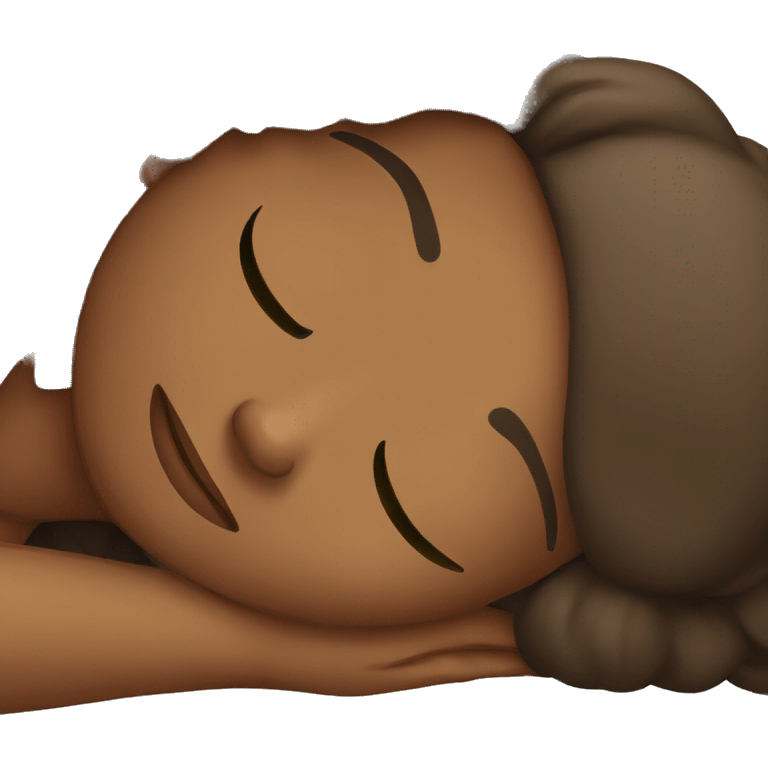 brown woman sleeping emoji