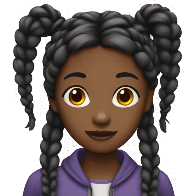 black girl with braids  emoji