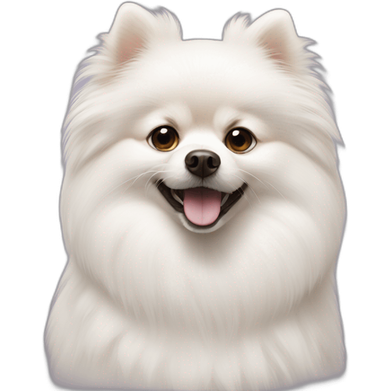 White pomeranian dirty emoji