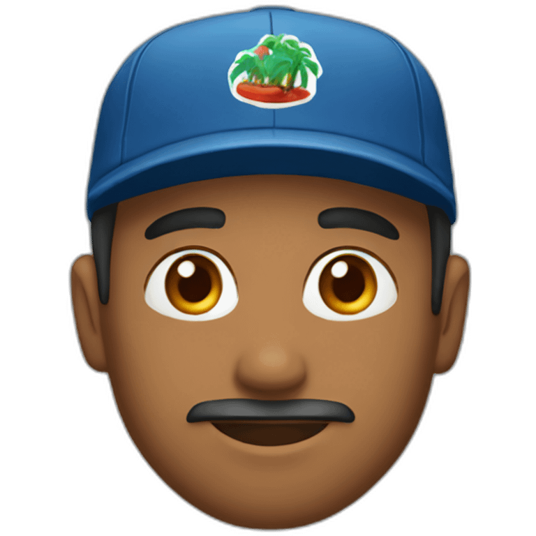 Man wearing cap omani emoji