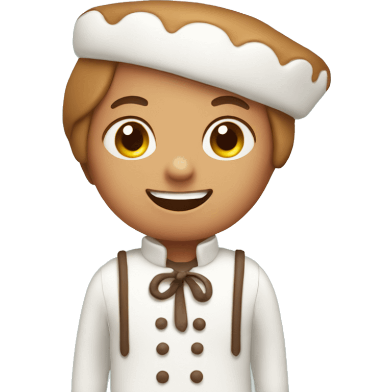 Cute gingerbread baker emoji