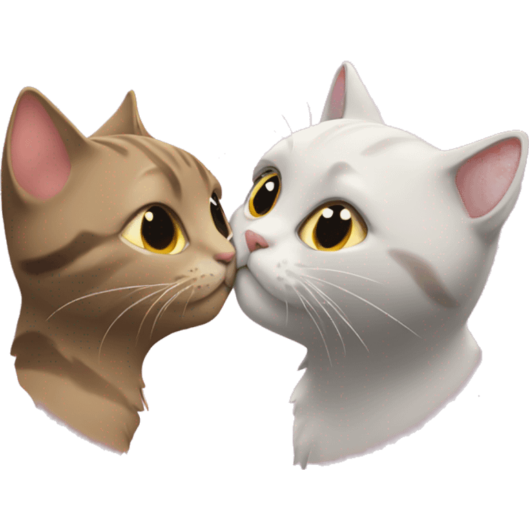 Two cats kissing emoji