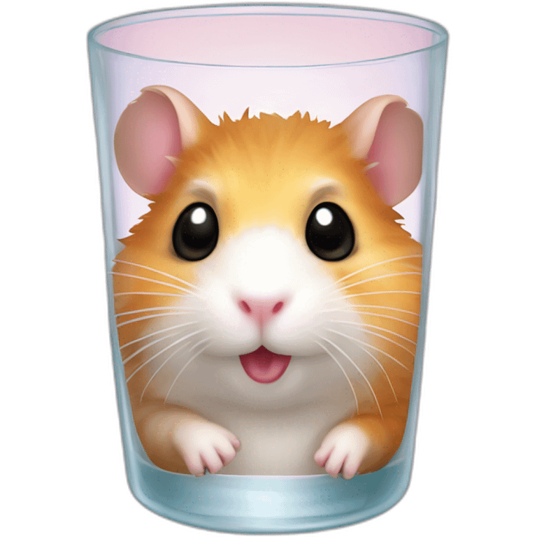 Hamster avec un verre emoji