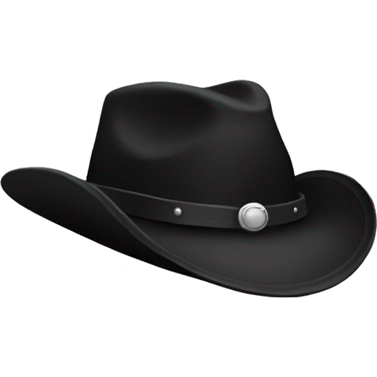 Western hat black emoji