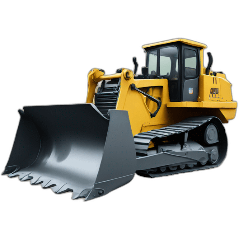 A bulldozer giving birth emoji