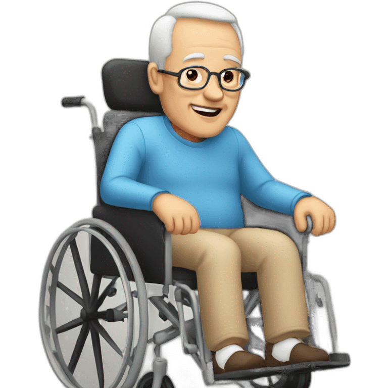 grandfather in wheelchair emoji